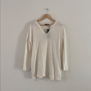 Ladies sweater, cream with confetti detail